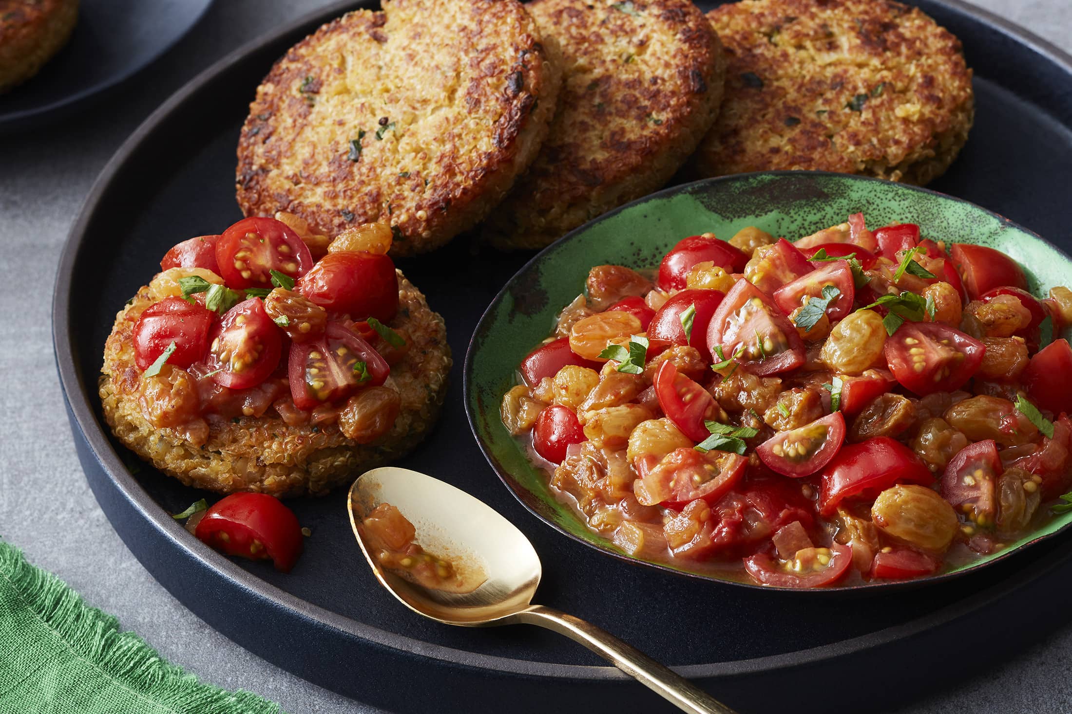 Quinoa Cakes with Angel Sweet® Chutney