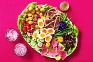 Nicoise salad on a plate