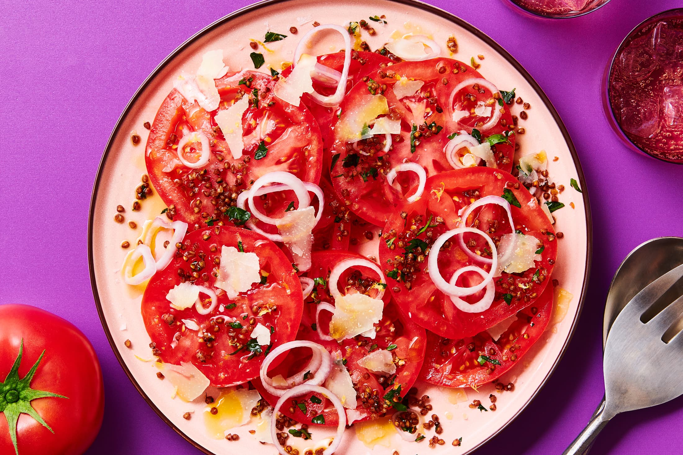 Crispy Buckwheat and Tomato Spring Salad