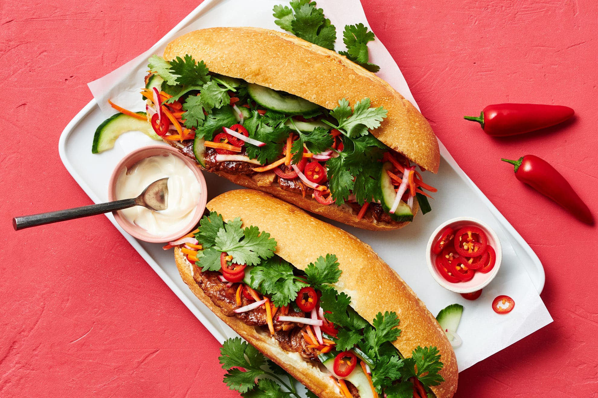 Chicken and YOWZERS!™ Banh Mi Sandwich - SUNSET Grown. All rights reserved.