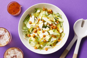 Shaved Cucumber & Fennel Salad With Hot Honey Vinaigrette