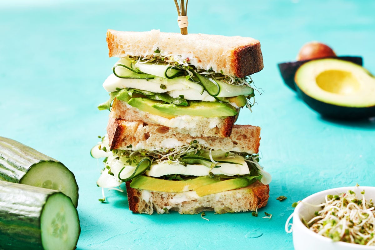 English Cucumber Green Goddess Sandwich