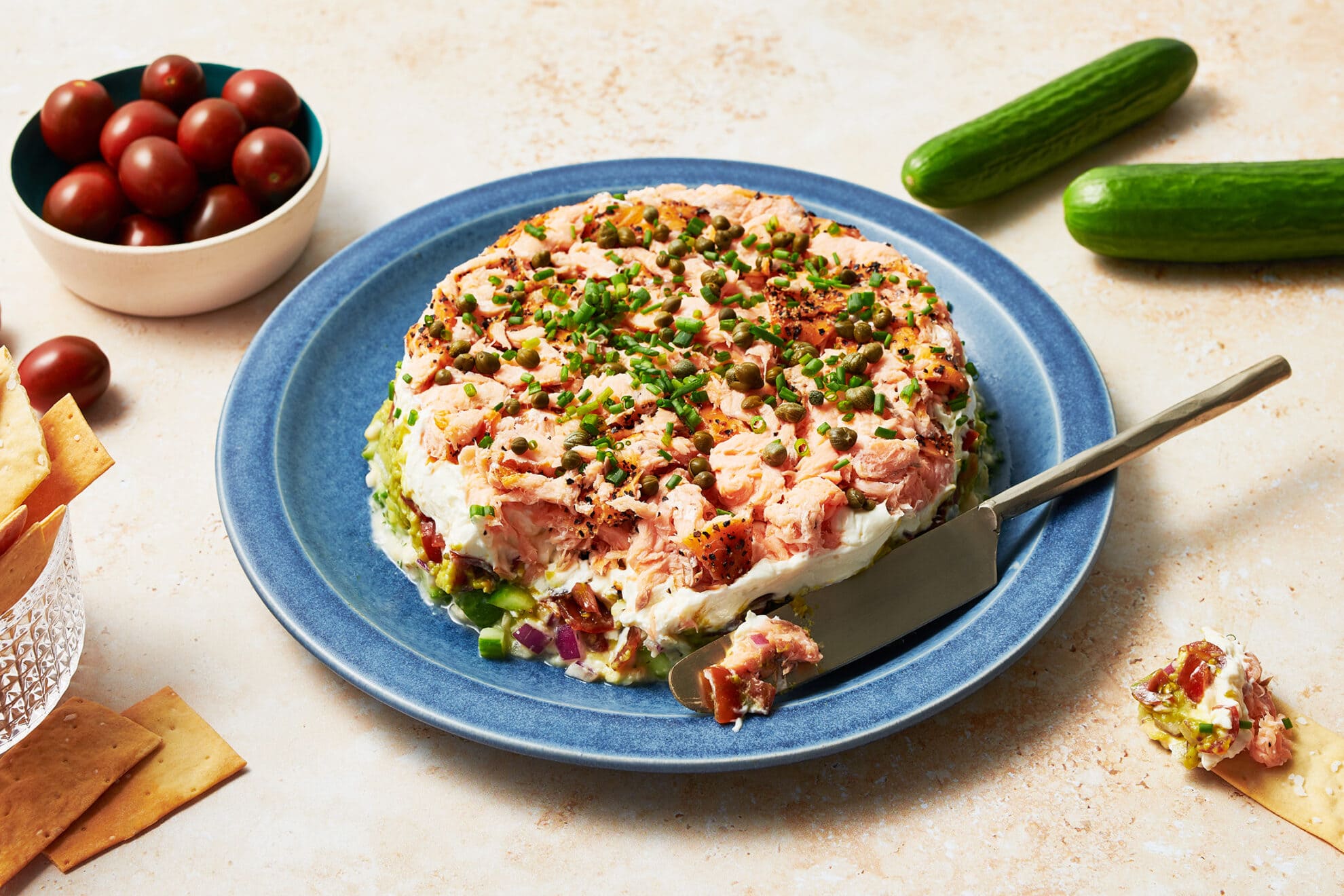 Seven Layer Smoked Salmon Dip SUNSET Grown. All rights reserved.